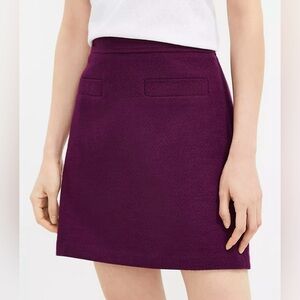 NWT LOFT Herringbone Tweed Shift Skirt 14